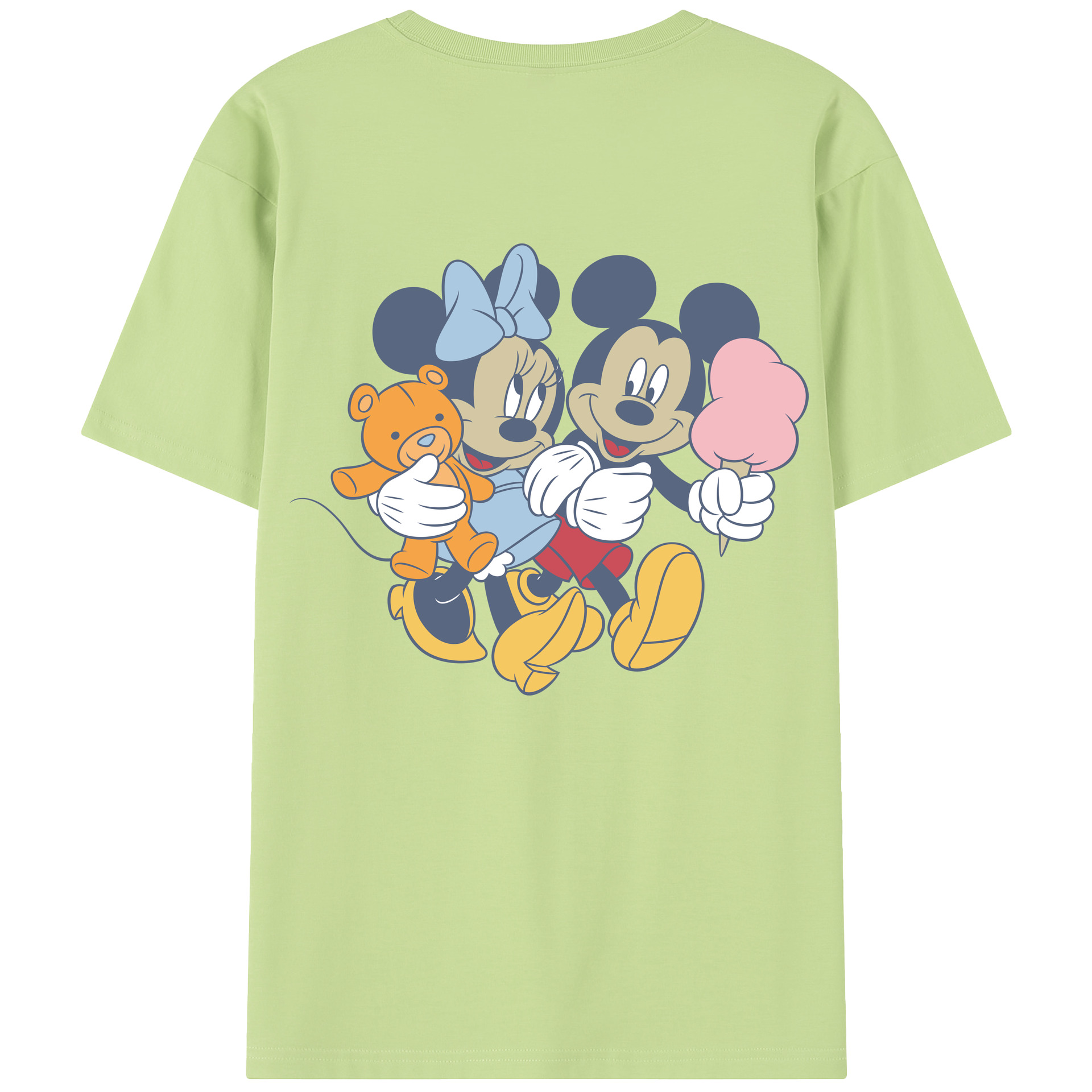 （画像用） ミッキーマウス Mickey Mouse 綿100％半袖Tシャツ（背面プリント）